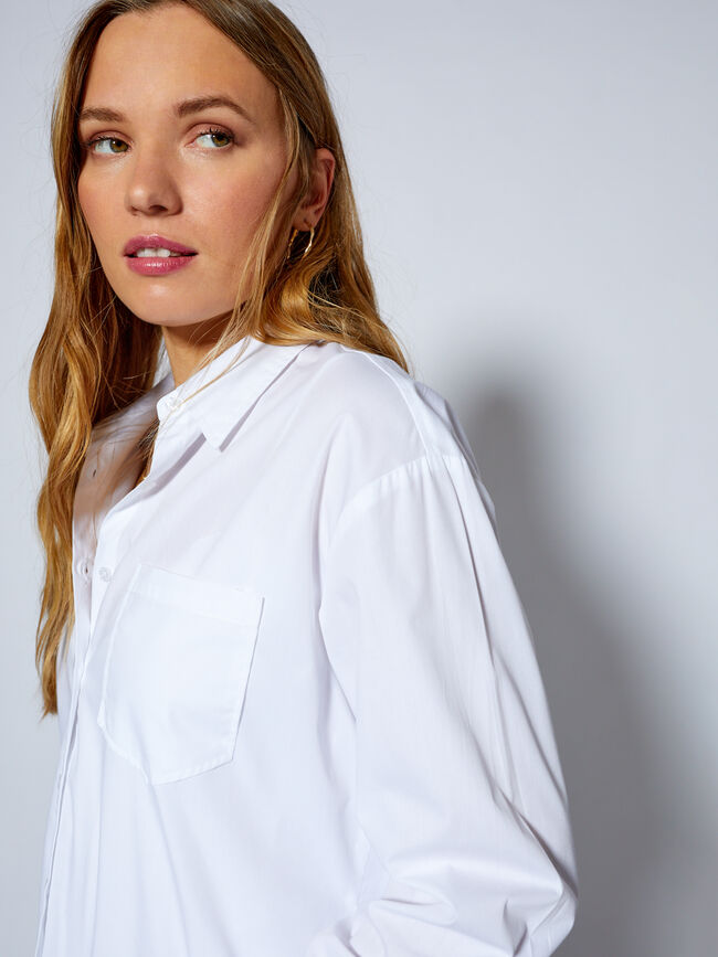 Blusa popelin Blanco Optico