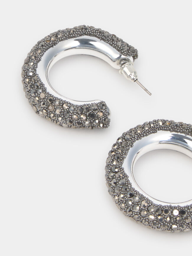 PENDIENTES AROS BRILLO Plata