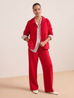 PANTALON VESTIR DETALLE Rojo