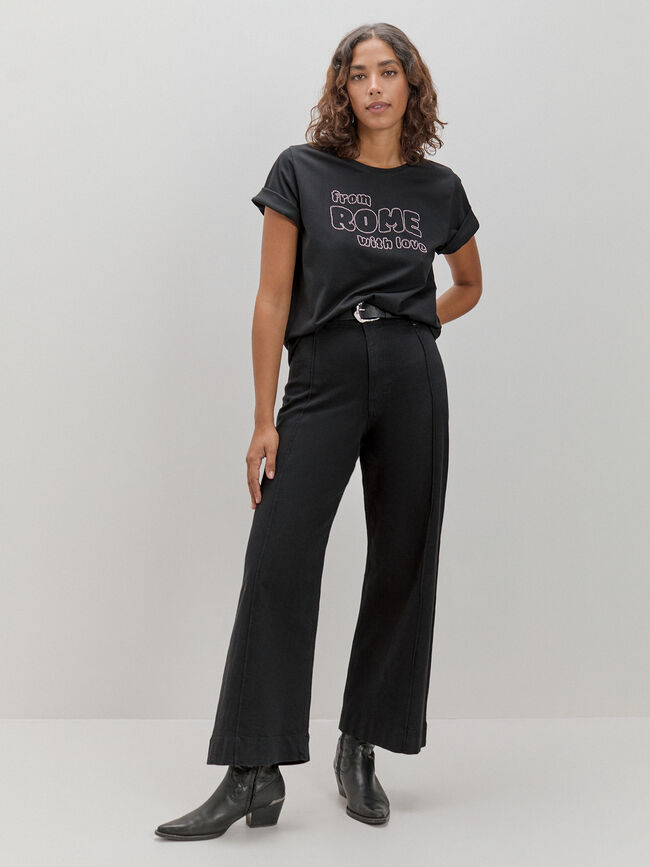 CAMISETA ROMA TACHAS Negro