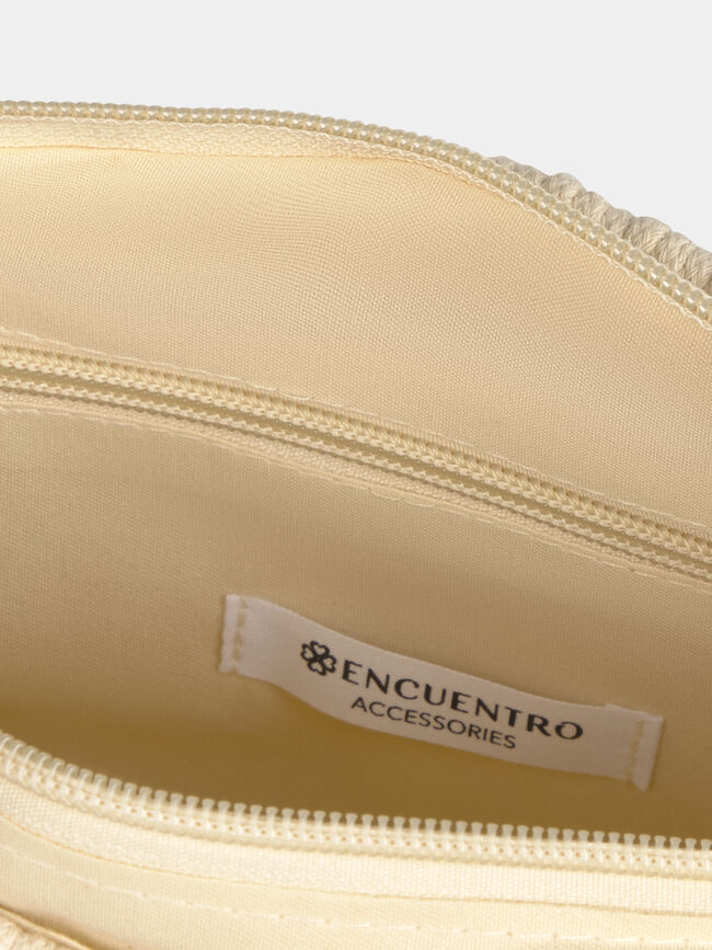 BOLSO MANO CROCHET Blanco Hueso