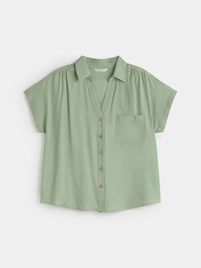 CAMISA RUSTICA Verde Laguna
