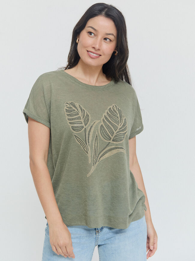 CAMISETA POSICIONAL PLUMAS Kaki
