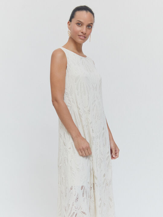 VESTIDO CALADO Crudo image number null