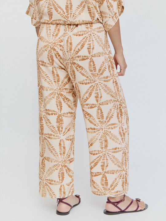 PANTALÓN ESTAMPADO CONJUNTO Crudo image number null