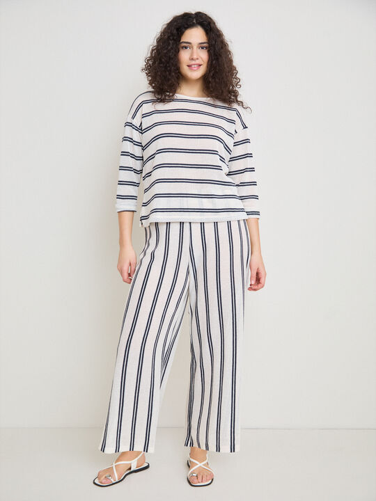 PANTAL&Oacute;N CU&SEW RAYAS Azul Marino image number null