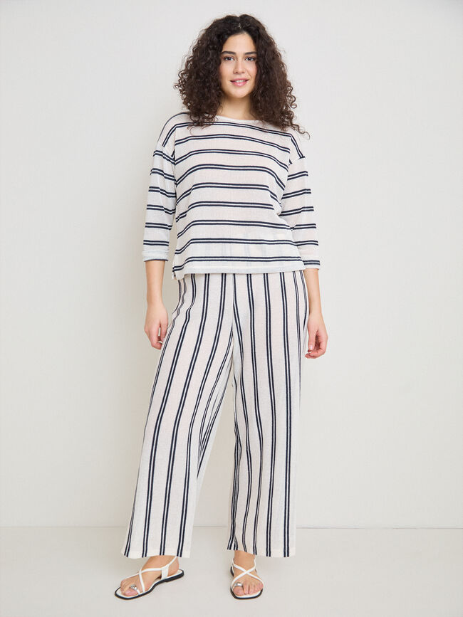 PANTAL&Oacute;N CU&SEW RAYAS Azul Marino