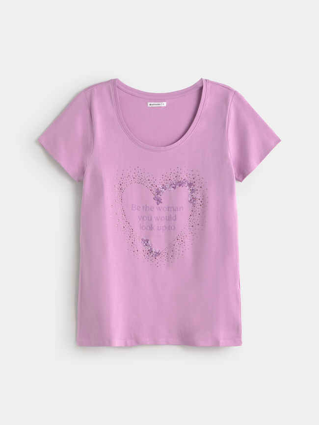 CAMISETA POSICIONAL CORAZÓN Violeta
