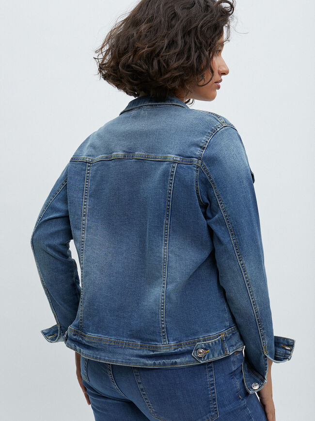 CAZADORA VAQUERA BÁSICA Mid blue