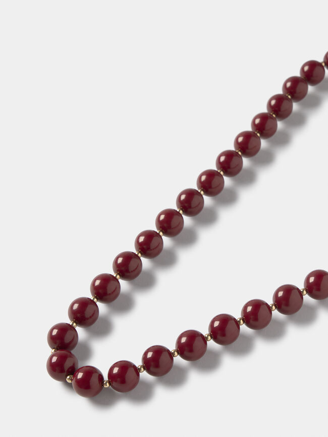 COLLAR BOLAS Granate