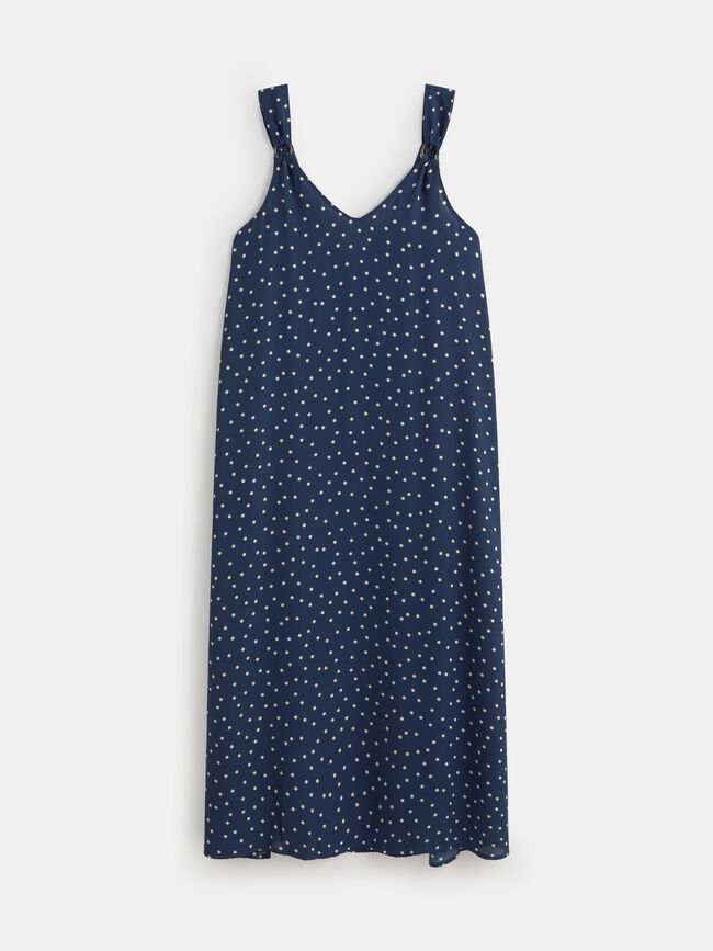 VESTIDO FLUIDO Azul Marino