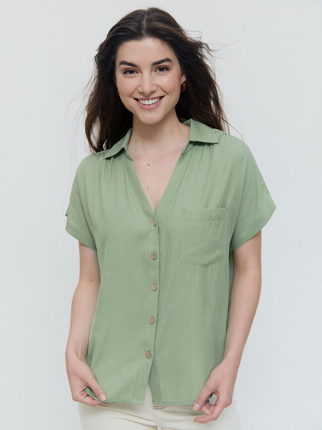 CAMISA RUSTICA Verde Laguna