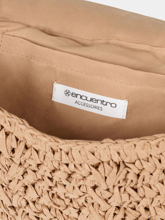 Bandolera rafia Beige image number null