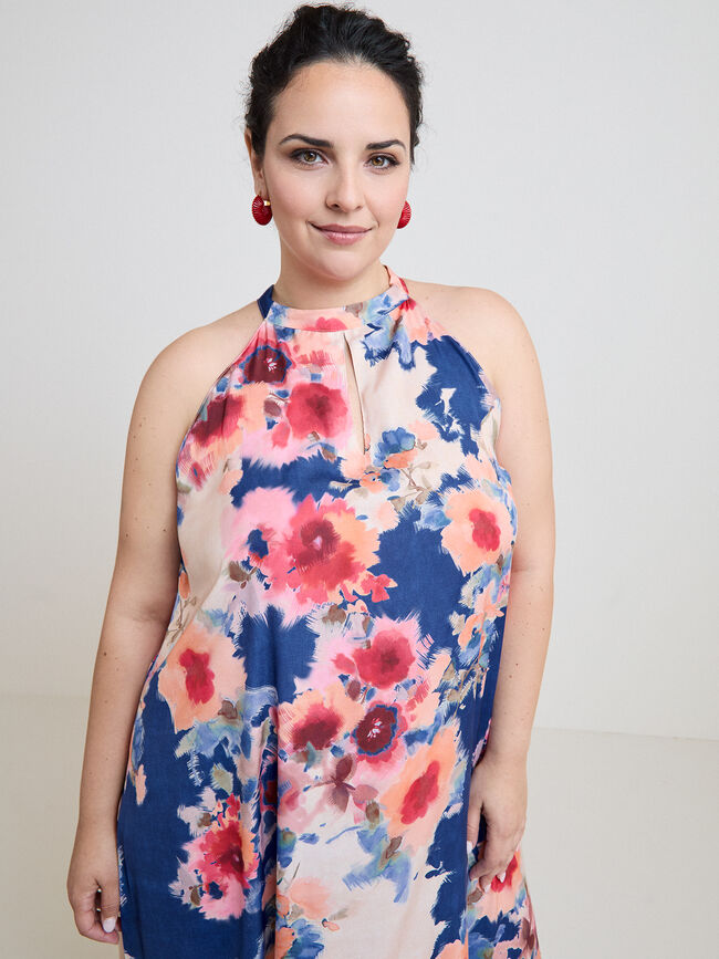 VESTIDO ESTAMPADO Azulon