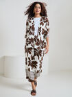 PANTALON ESTAMPADO Marron Oscuro