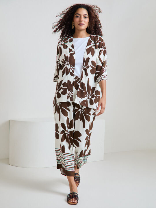 PANTALON ESTAMPADO Marron Oscuro image number null