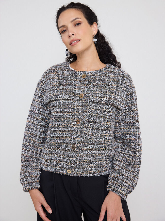 CHAQUETA DETALLE BOLSILLOS Estampado 1