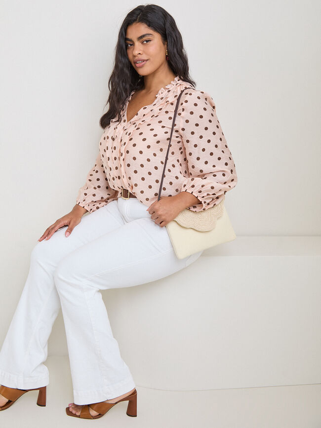 BOLSO MANO BOLAS Beige