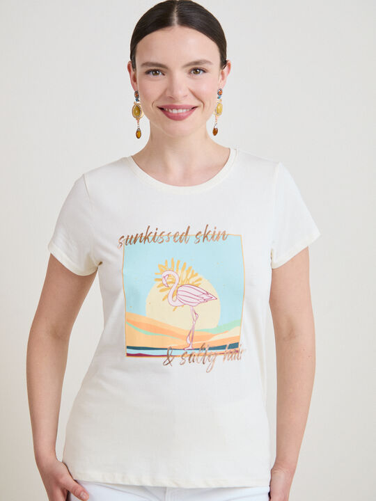 CAMISETA FLAMENCO ATARDECER Crudo image number null