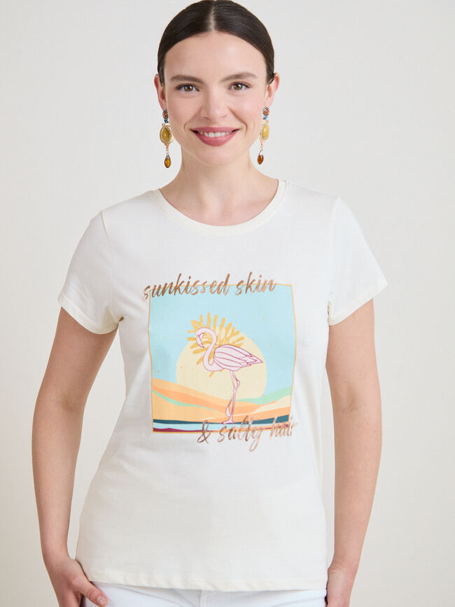 CAMISETA FLAMENCO ATARDECER Crudo