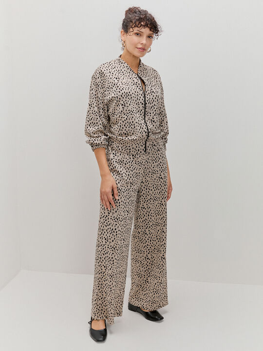 PANTALON ESTAMPADO ANIMAL Marron image number null