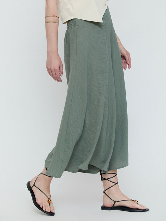 PANTALON ANCHO FLUIDO Verde Te image number null