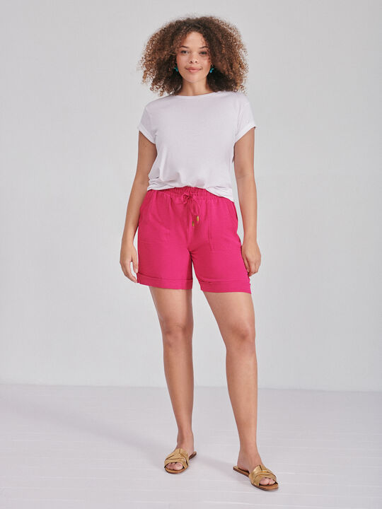 Short cintura elástica Fucsia Oscuro image number null