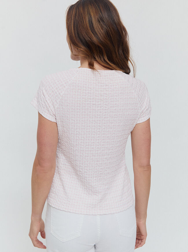 CAMISETA NUDO VICHY Rosa