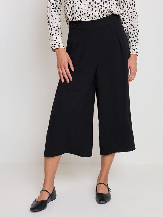 PANTAL&Oacute;N ANCHO BOTONES Negro image number null