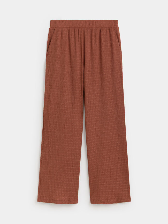 PANTAL&Oacute;N CRINKLE Marron/Naranja