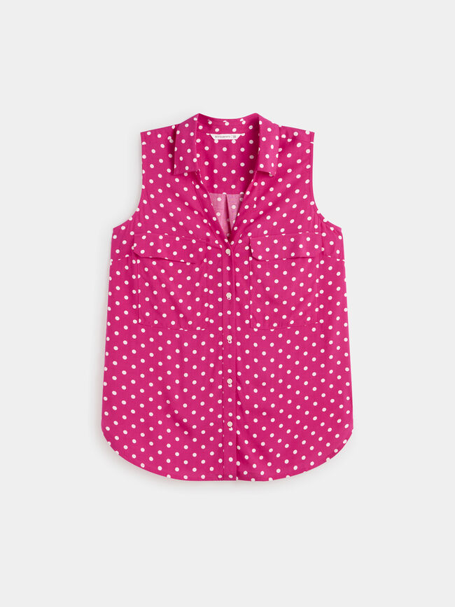 BLUSA SIN MANGAS Fucsia Oscuro