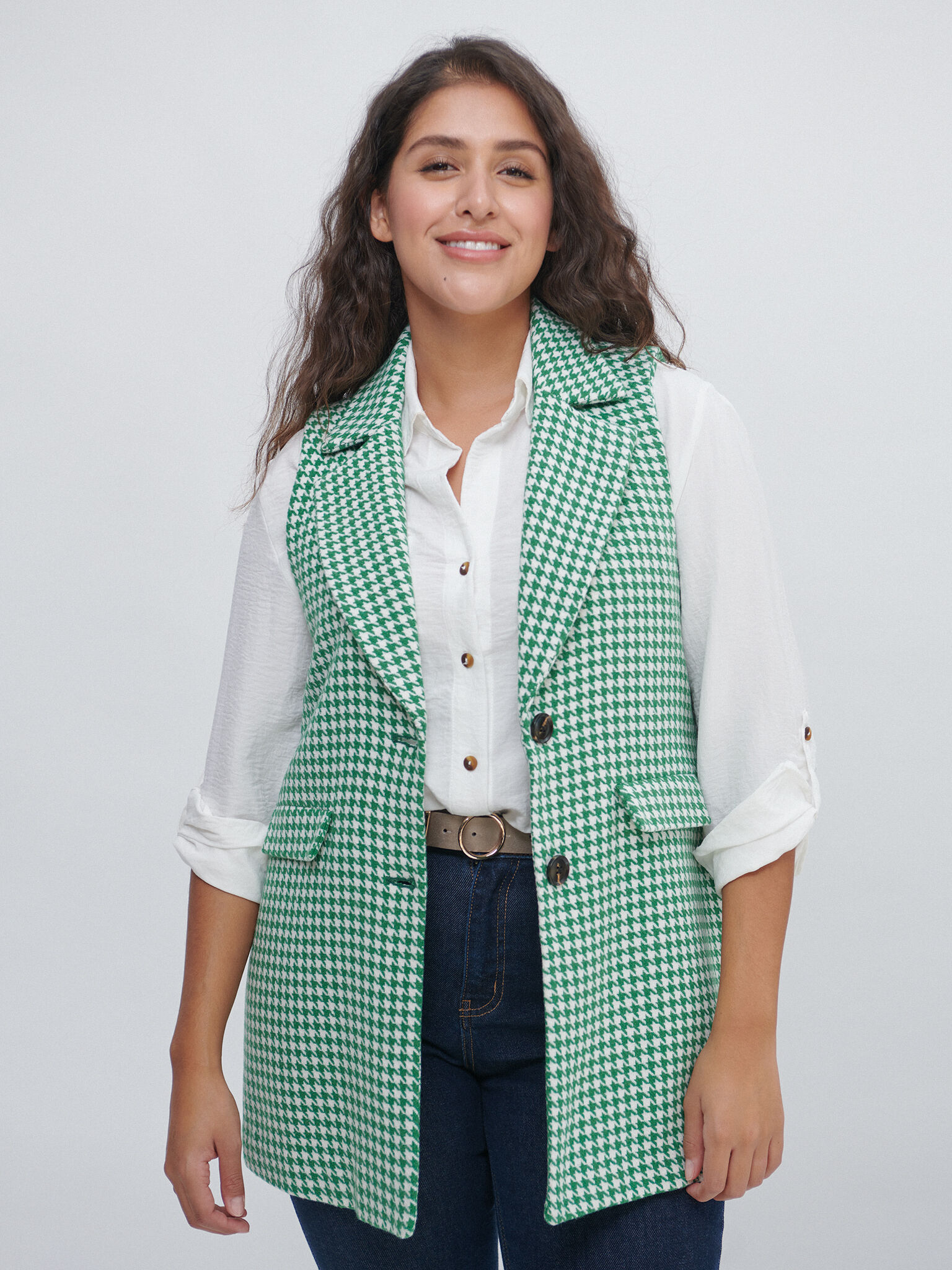 Chaleco pata de gallo ENCUENTROMODA ENCUENTRO