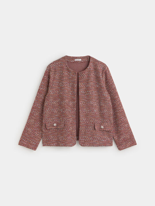 CHAQUETA DETALLE TEXTURA Rojo image number null