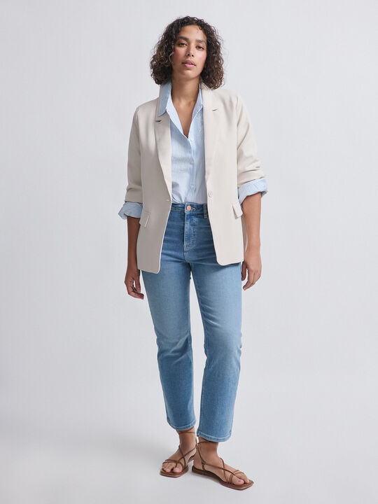 BLAZER PUÑO RAYAS Crudo image number null