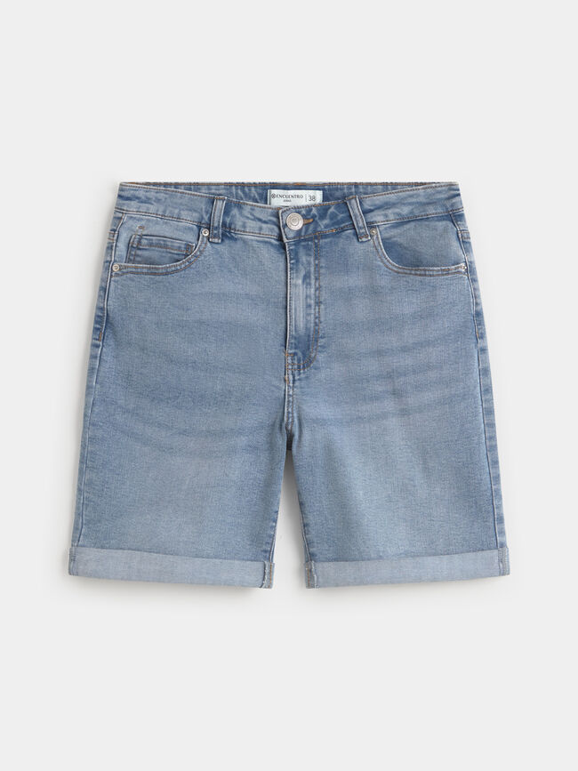SHORT VAQUERO BASICO Light Blue Wash