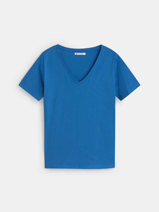 CAMISETA CUELLO PICO Azulon