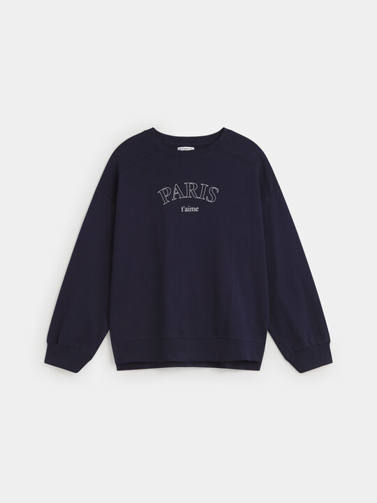 SUDADERA ABERTURAS Azul Marino image number null