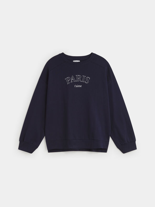 SUDADERA ABERTURAS Azul Marino
