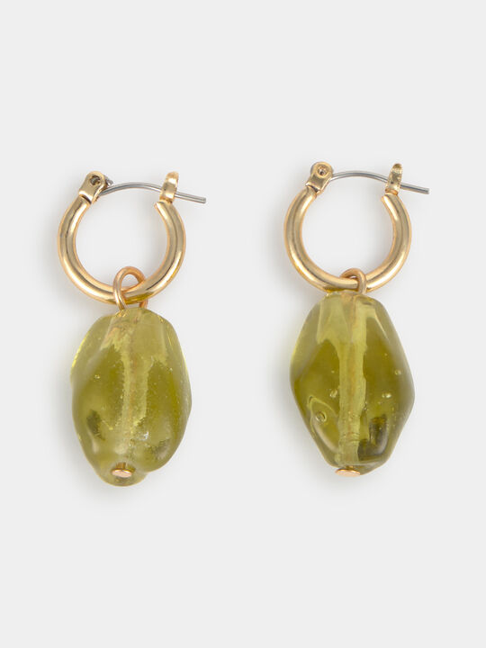 PENDIENTES CRISTAL VERDE Oro image number null
