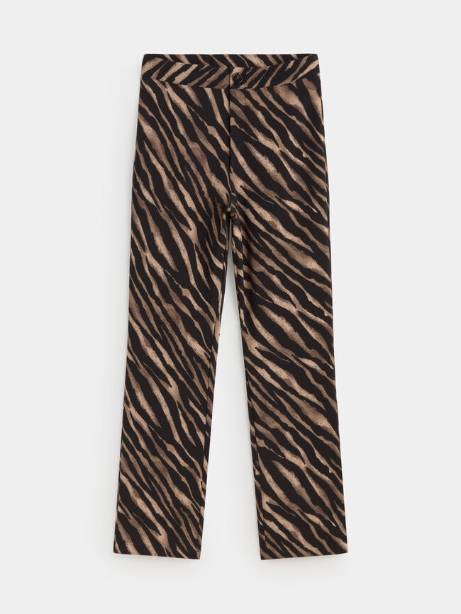 PANTALON RECTO ESTAMPADO Negro