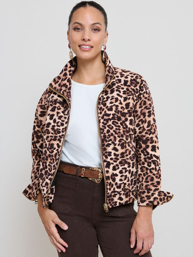 CHAQUETA ANIMAL PRINT Negro