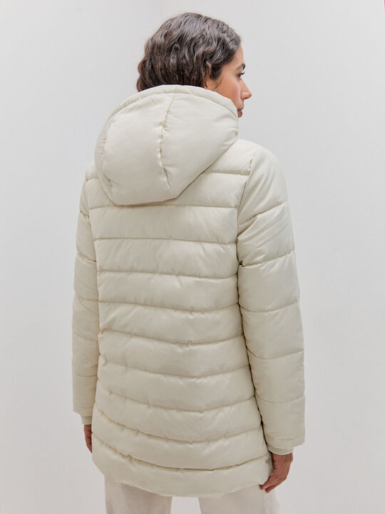 CHAQUETA LARGA ACOLCHADA Crudo image number null