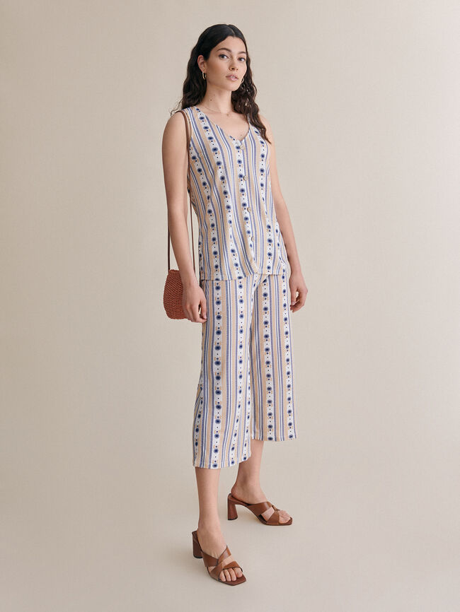 Pantalón culotte Crudo Claro