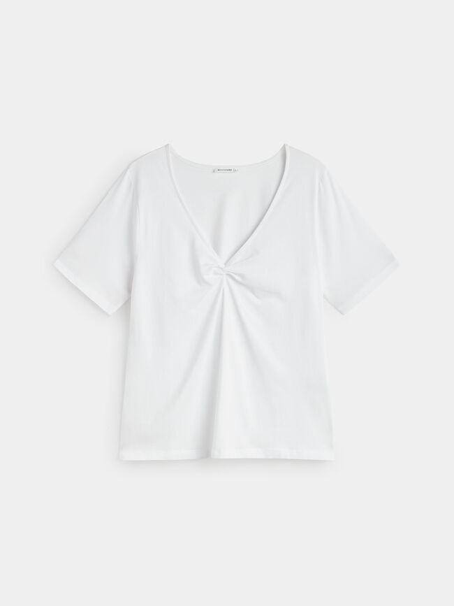 CAMISETA ALGODÓN NUDO Blanco Optico