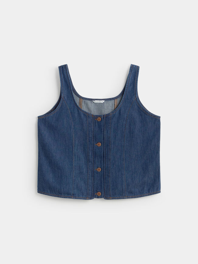 TOP ESCOTE CUADRADO Rinse Wash