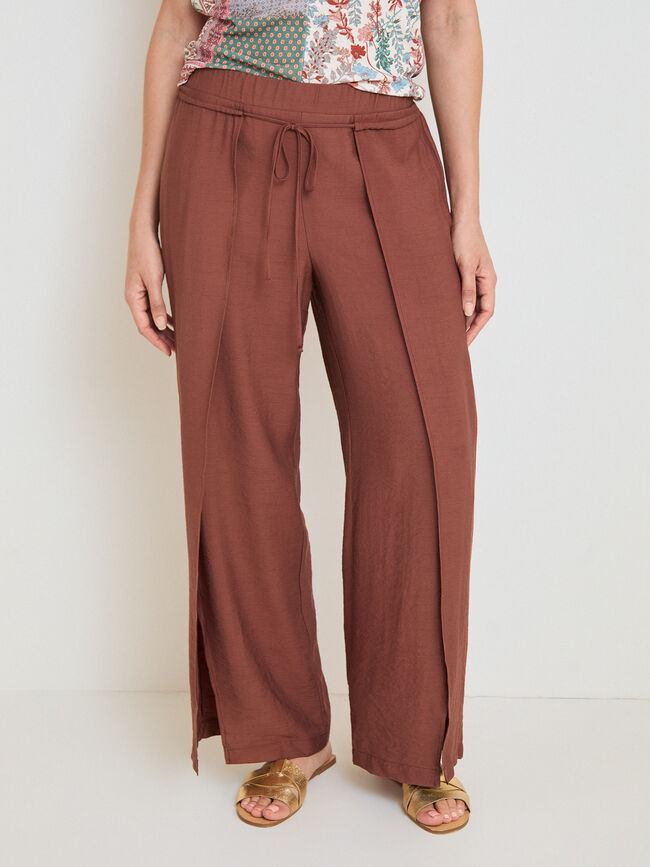 PANTALON  TIPO PAREO Mocca Oscuro
