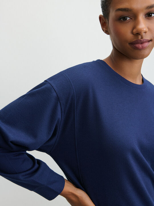 SUDADERA CORTES Azul Noche image number null