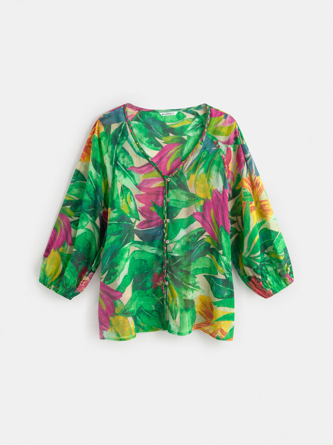 CAMISA DETALLE TRENZA Verde