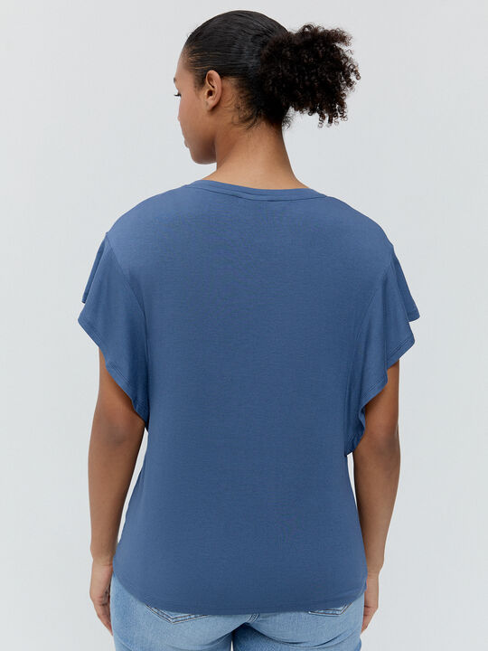 CAMISETA VOLANTES Azul Grisaceo image number null