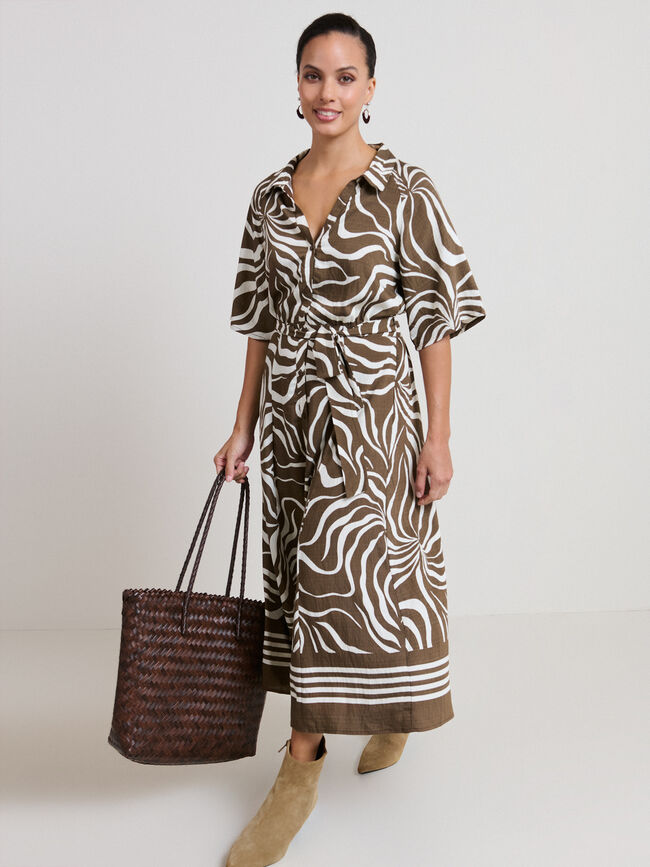 VESTIDO LARGO ESTAMPADO BROWNIE